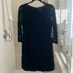 Short Vince Camuto dark green mid sleeve dress